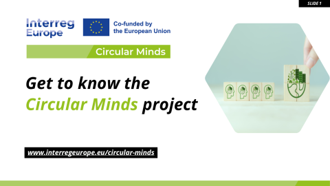 Get to know the Circular Minds Project Title slide of the Circular Minds Presentation.